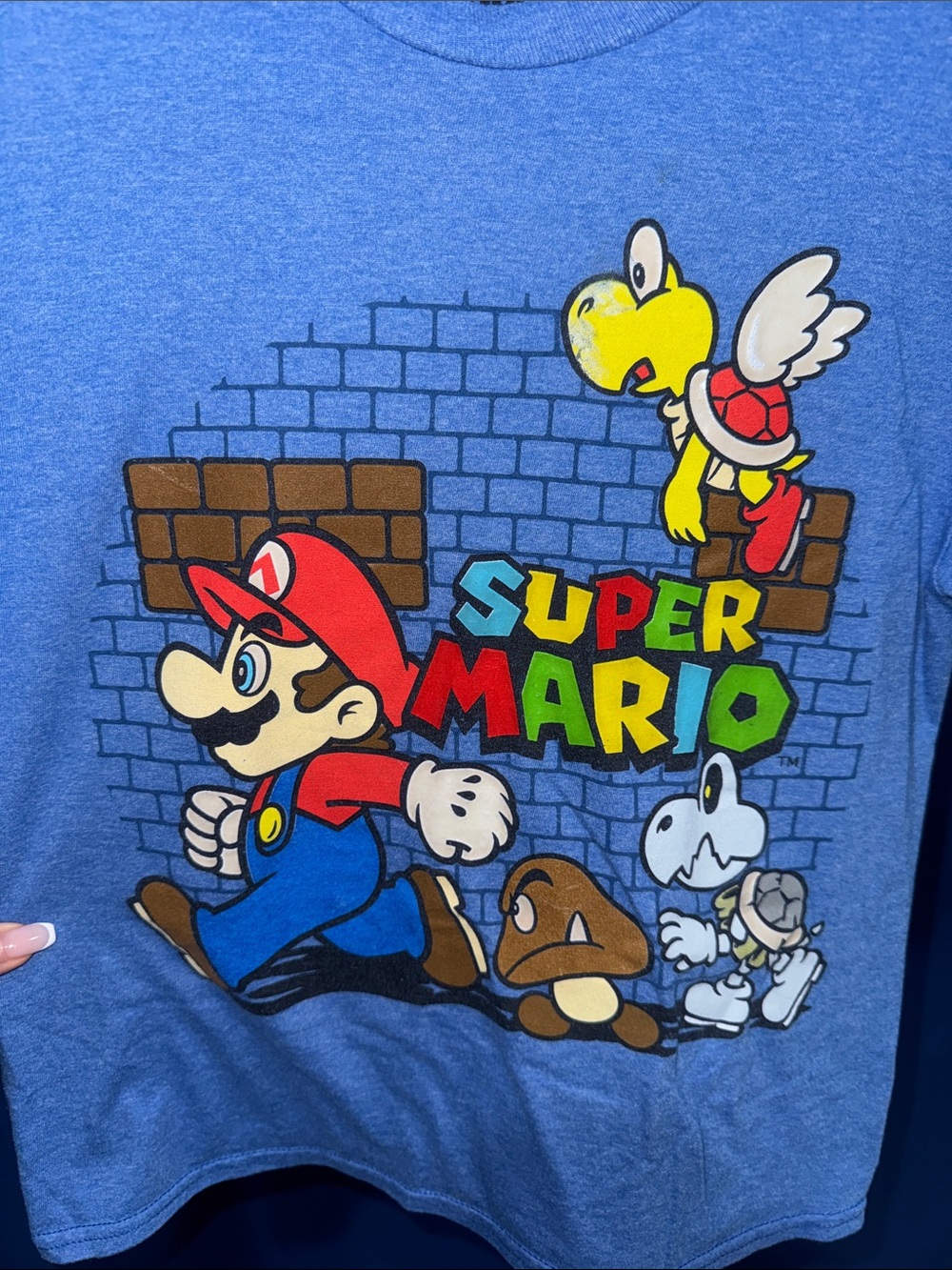 Super Mario - Blue Graphic Tee Boys Size XS - Picture 9 of 14